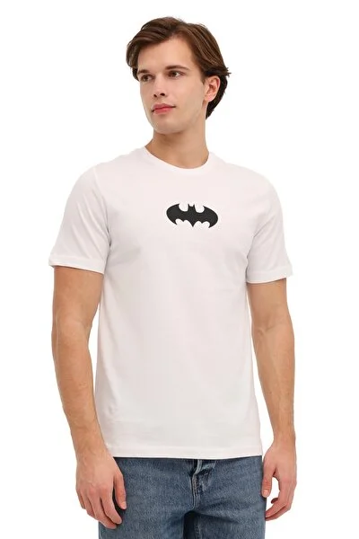 Ljk Batman ML BATMAN-4 6FX Beyaz Erkek Kısa Kol T-Shirt