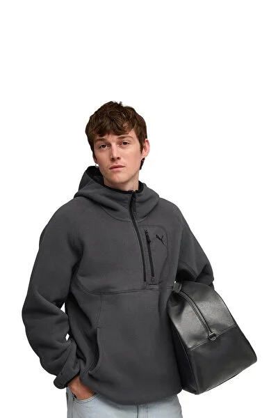 Puma TECH Half Zip Hoodie KOYU ANTRASIT Erkek Sweatshirt