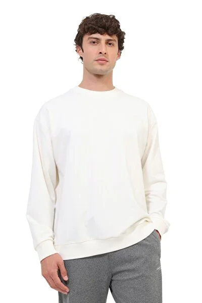 Lumberjack Sweatshirt Erkek Ekru MB SN75 C NECK SW