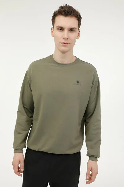 Lumberjack Sweatshirt Erkek Haki MB SN75 C NECK SW