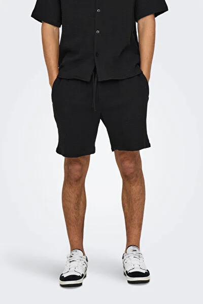 Only Sons ONSTEL-PAS 0158 SHORTS Siyah Erkek Şort