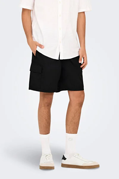 Only Sons ONSKAL CARGO 0287 SHORTS Siyah Erkek Şort