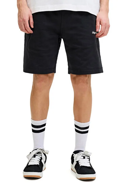 Jack & Jones Şort Erkek Siyah JPSTKARL NORREBRO SWEAT S