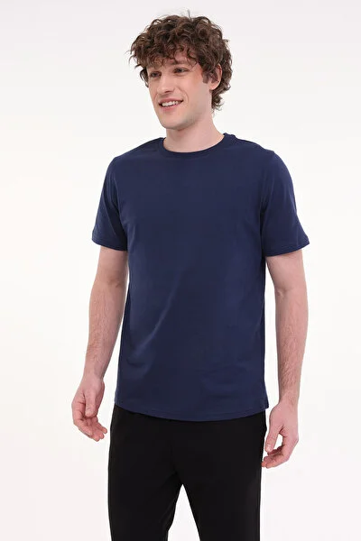 Kinetix MB PAM C 11SN220 5FX Lacivert Erkek Kısa Kol T-Shirt
