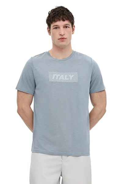 Lumberjack ML SLATE 11ITL1209 6FX Mavi Erkek Kısa Kol T-Shirt