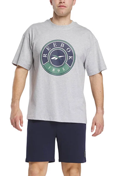 Reebok Kısa Kol T-Shirt Erkek Gri LAWN CLUB T-SHIRT
