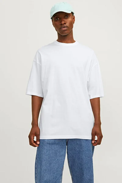 Jack & Jones JJECHARGE TEE O-NECK NOOS Beyaz Erkek Kısa Kol T-Shirt